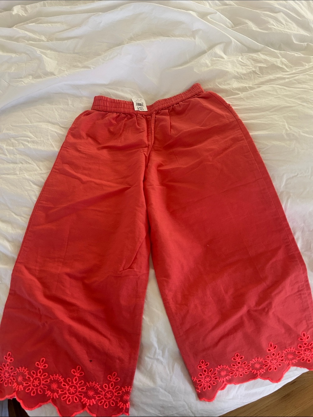 GAP Red Eyelet-Hem Wide-Leg Kids Bottoms